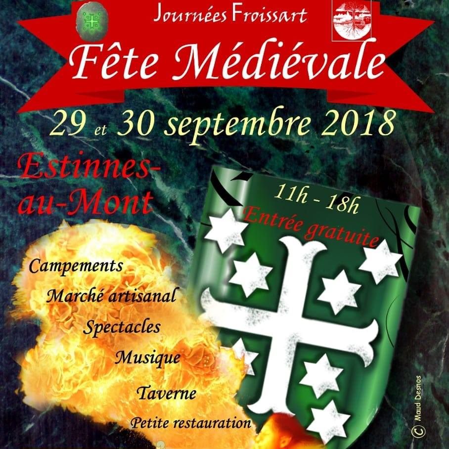 20180930 affiche medievale estinnes 2018